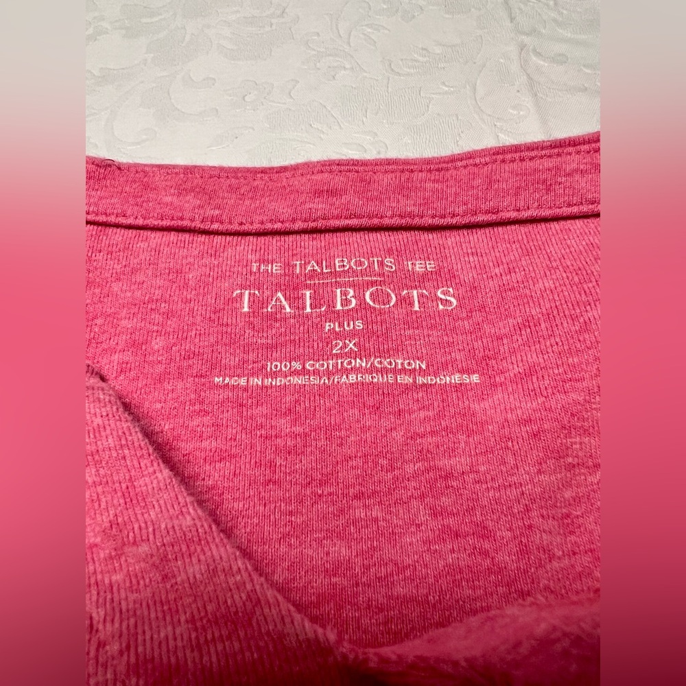 Talbots Pink Short Sleeve Women's Tee - Picture 3 of 6